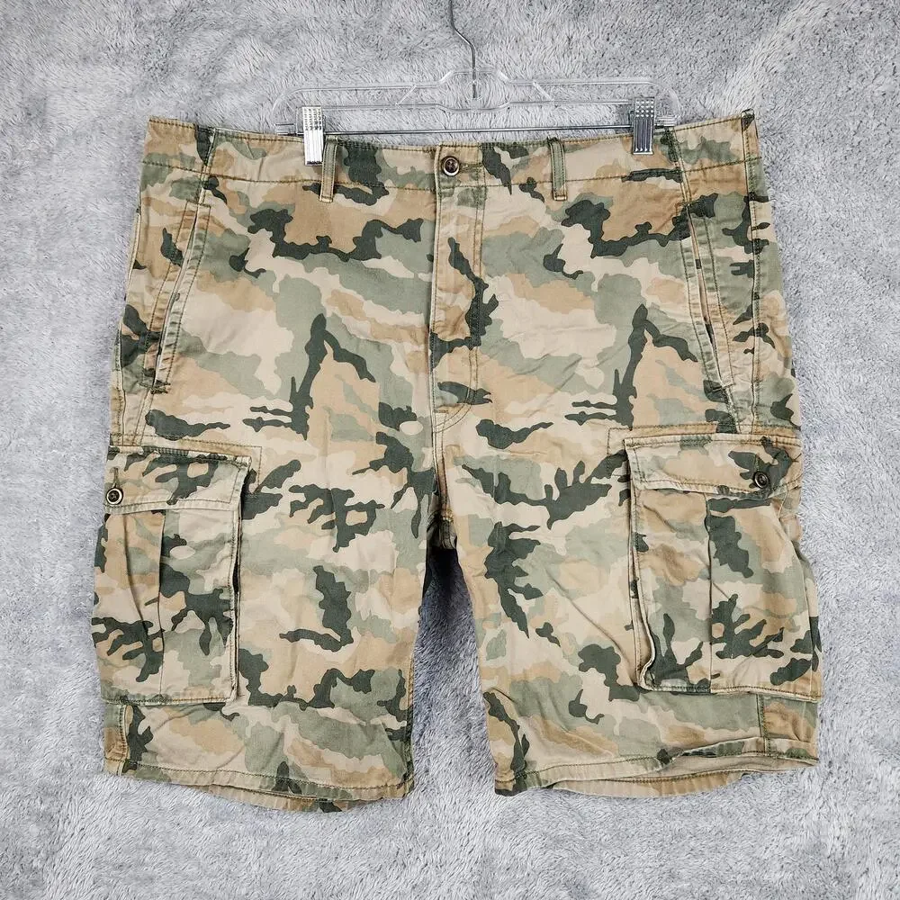 Levis Cargo Shorts Mens 36 Green Camo Utility Pockets Outdoor Army Casual Hiking